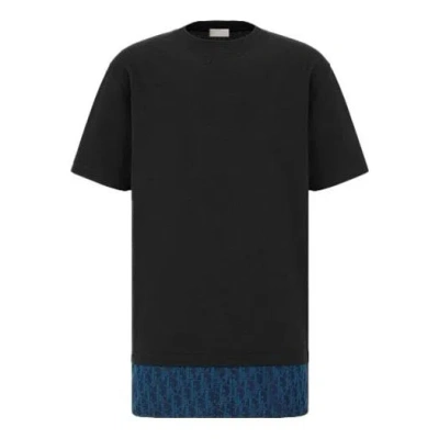 Dior Oblique T-shirt 'blue'