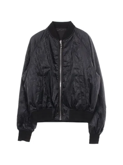 Pre-owned Dior Oblique-pattern Reversible Bomber Jacket In Black