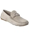 Dior Odeon Suede Driver In Gray