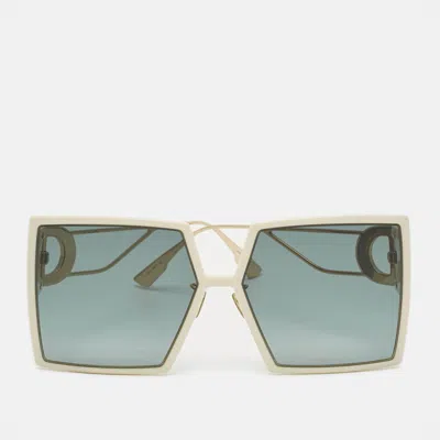 Pre-owned Dior Off White/black Szj11 30montaigne Square Sunglasses