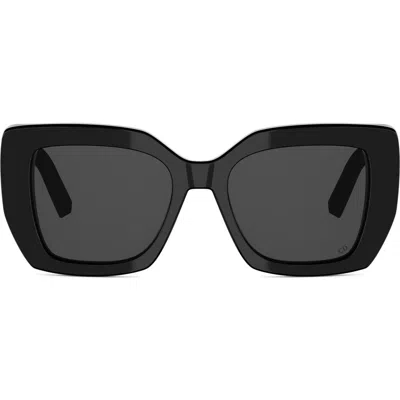 Dior Ombre S2i 54mm Square Sunglasses In Black