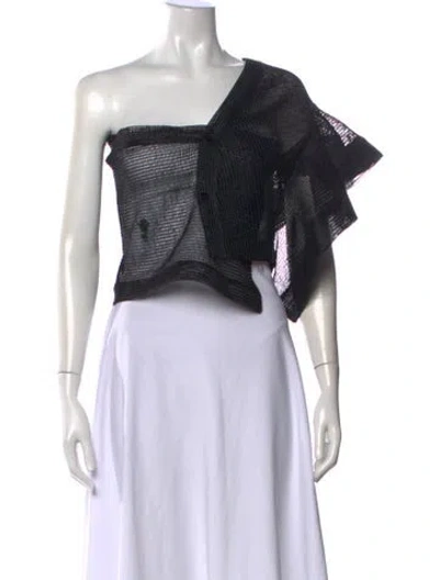Pre-owned Dior One-shoulder Sleeveless Top In Brown