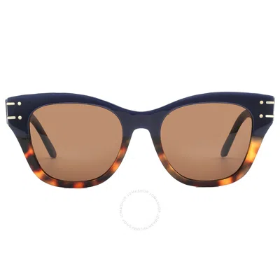 Dior Open Box -  Signature B4i Brown Cat Eye Ladies Sunglasses Cd40103i 90e 52