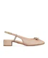 Dior Open-heeled Flats In Nude
