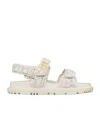 Dior Open-toed Flat Sandals In White