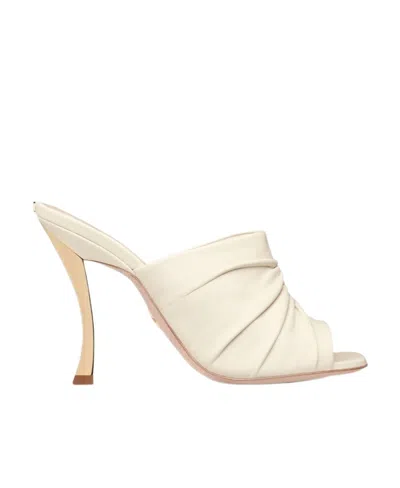 Dior Open-toed High-heeled Sandals In White