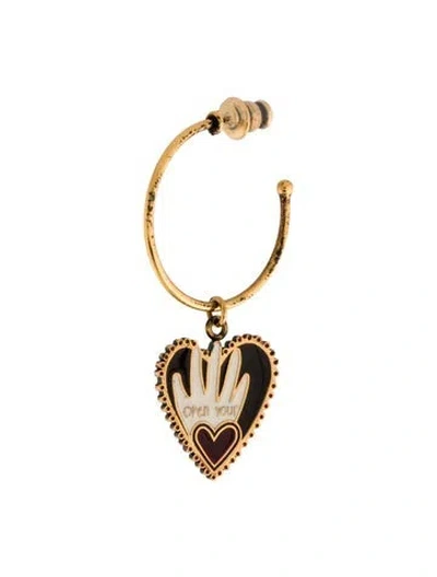 Pre-owned Dior 'open Your Heart' Drop Earrings In Multi