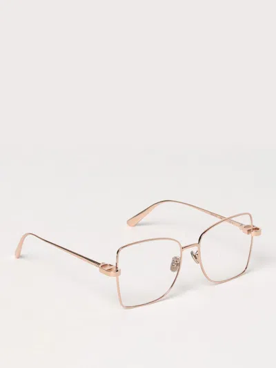 Dior Optical Frames Woman Rose Gold In Pink