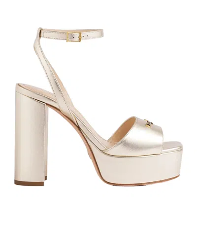 Dior Or D-lane Platform Sandal In White