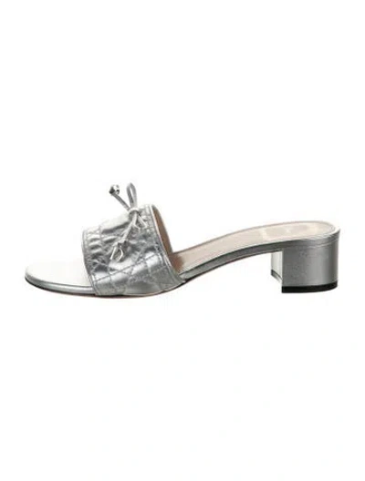 Pre-owned Dior Or  Cannage Pattern Slides