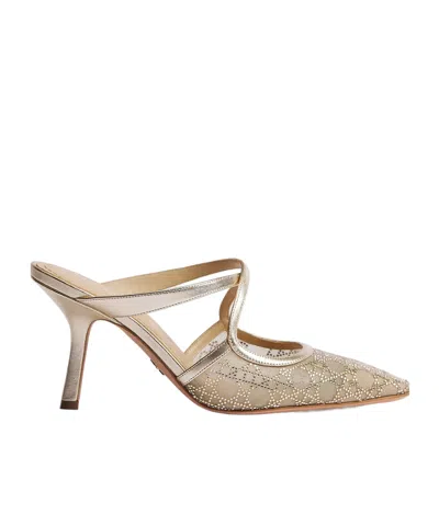 Dior Or  Capture Heeled Mule In Nude