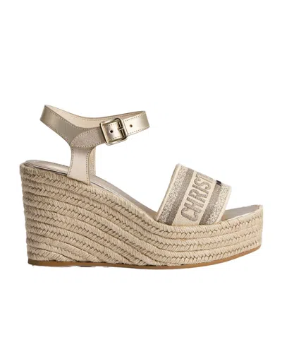 Dior Or Dway Wedge Sandal In Brown
