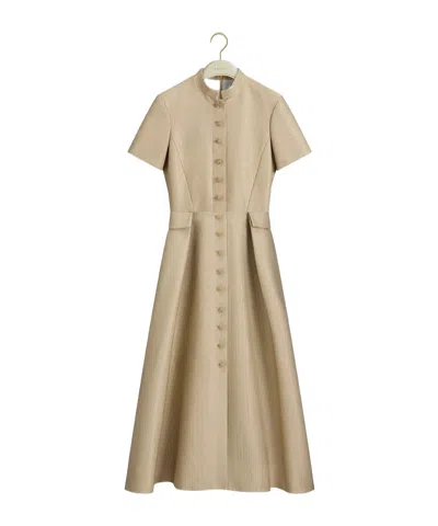 Dior Or Mid-length Belted Shirtdress In Brown