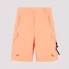 Dior Designer Cotton Shorts In Yellow And Orange For Men In Orange