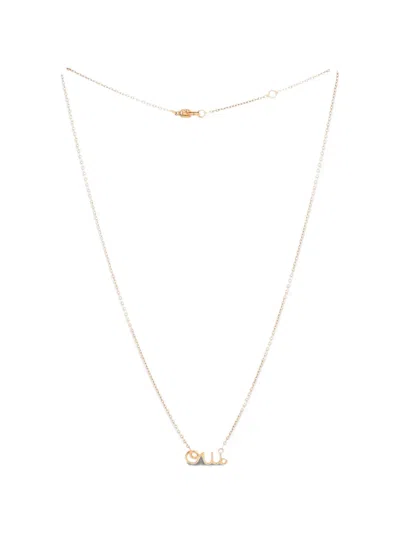Pre-owned Dior Oui 18k Rose Gold With Diamond Necklace In Pink