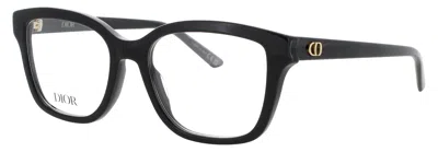 Dior Oval Acetate Eyeglasses In 001 - Shiny Black / Demo