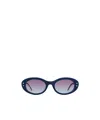 Dior Oval Frame Sunglasses In Blue