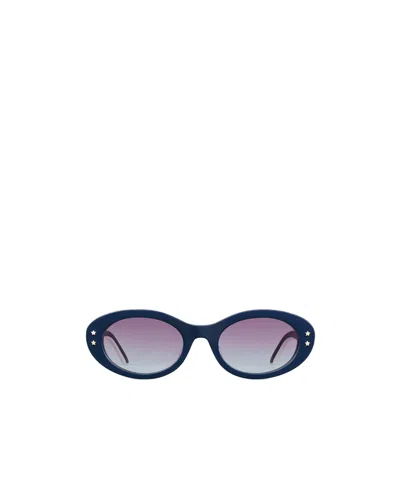 Dior Oval Frame Sunglasses In Blue