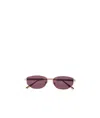 Dior Cannage B1u Oval-frame Rose Gold-tone Sunglasses In Multicolor