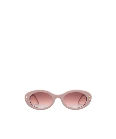 Dior Oval Frame Sunglasses In Pink