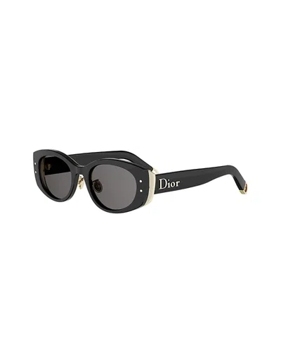 Dior Oval Sunglasses, 52mm In Black