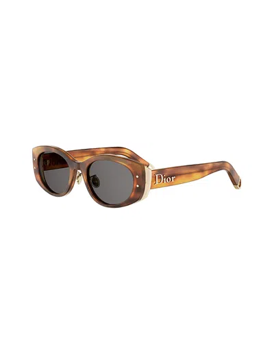 Dior Oval Sunglasses, 52mm In Brown
