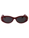 Dior Oval Sunglasses Signature B8 U 35 A0 In Bordeaux