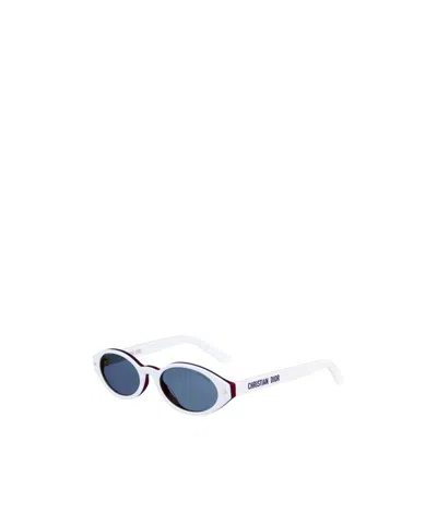 Dior Oval Sunglasses In White