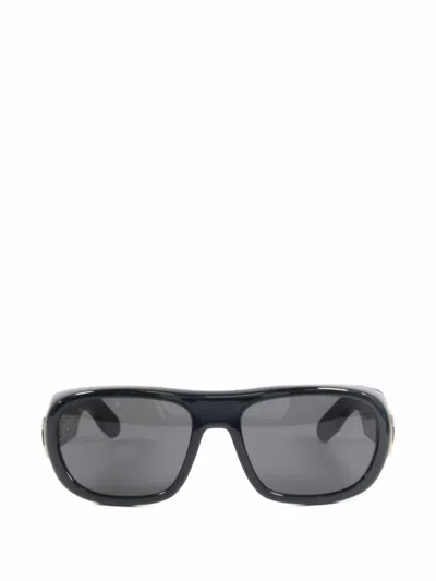 Pre-owned Dior Oval-frame Sunglasses In Black