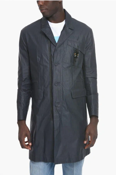 Dior Homme Man Overcoat Steel Grey Size 40 Cotton