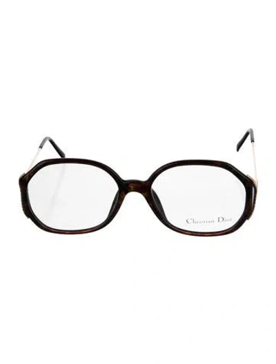 Pre-owned Dior Oversize Eyeglasses In Brown