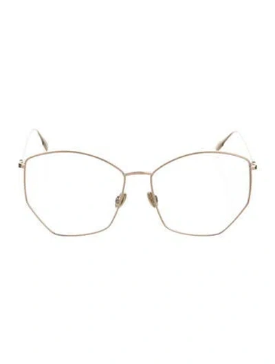 Pre-owned Dior Oversize Eyeglasses In Gold/metallic