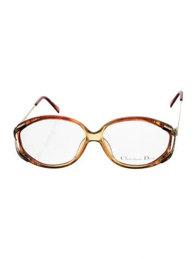Pre-owned Dior Oversize Eyeglasses In Orange