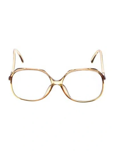 Pre-owned Dior Oversize Eyeglasses In Yellow