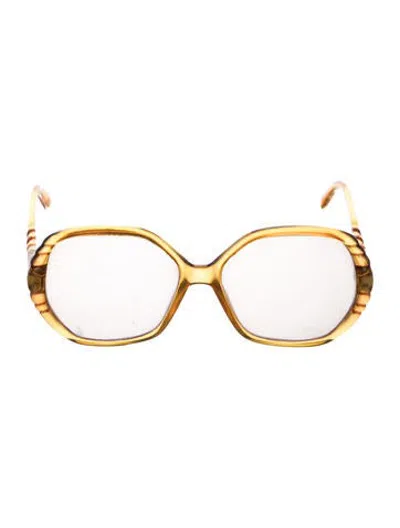 Pre-owned Dior Oversize Eyeglasses In Yellow