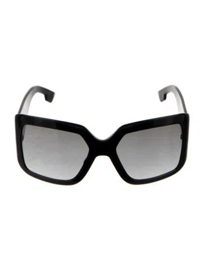 Pre-owned Dior Oversize Gradient Sunglasses In Black