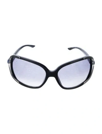 Pre-owned Dior Oversize Gradient Sunglasses In Black