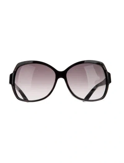 Pre-owned Dior Oversize Gradient Sunglasses In Black/brown