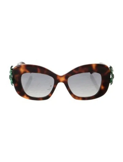 Pre-owned Dior Oversize Gradient Sunglasses In Brown