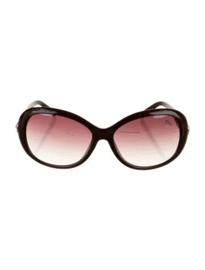 Pre-owned Dior Oversize Gradient Sunglasses In Burgundy