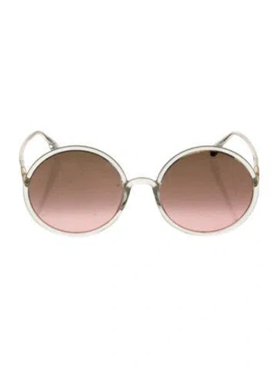 Pre-owned Dior Oversize Gradient Sunglasses In Transparent