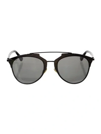 Pre-owned Dior Oversize Tinted Sunglasses In Black