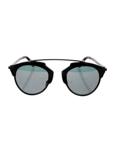 Pre-owned Dior Oversize Tinted Sunglasses In Black