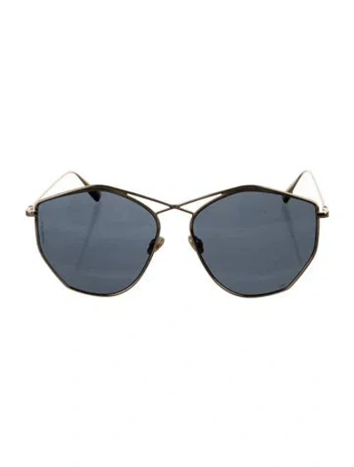 Pre-owned Dior Oversize Tinted Sunglasses In Gold