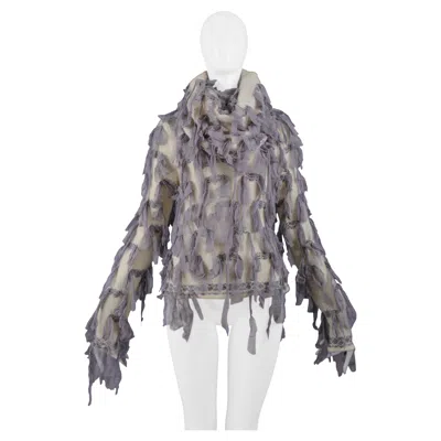 Pre-owned Dior Oversized Bow Sweater 2000 In Gray