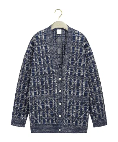 Dior Oversized Cardigan In Blue