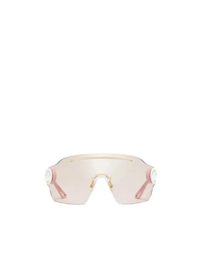 Dior Oversized Shield Sunglasses In Pink/slvr