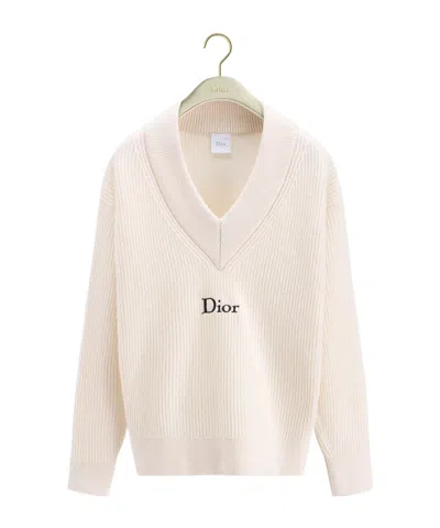 Dior Oversized Sweater In White