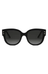 Dior Pacific B2i 54mm Gradient Butterfly Sunglasses In Black