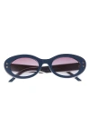 Dior Pacific B4i 51mm Oval Sunglasses In Blue